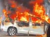 Lagi Parkir Tiba-tiba Terbakar! Mobil di Jatimakmur Diduga Korsleting